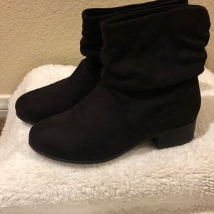 Faux suede boots